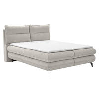 BOXBETT Verse 140 x 200 Einzelbett mit hochwertiger Bonell-Matratze und Topper T30 - Beige - Beige, Holz (140/200cm) - Homesy
