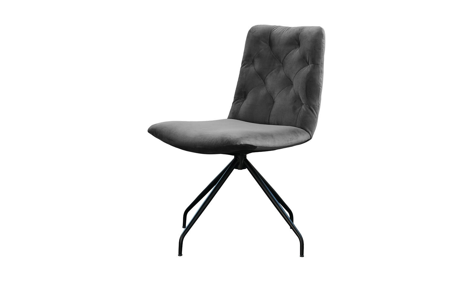 DREHSTUHL NEW CHARME Steingrau Velvet - Grau, Textil (52/87/66cm) - KAWOLA