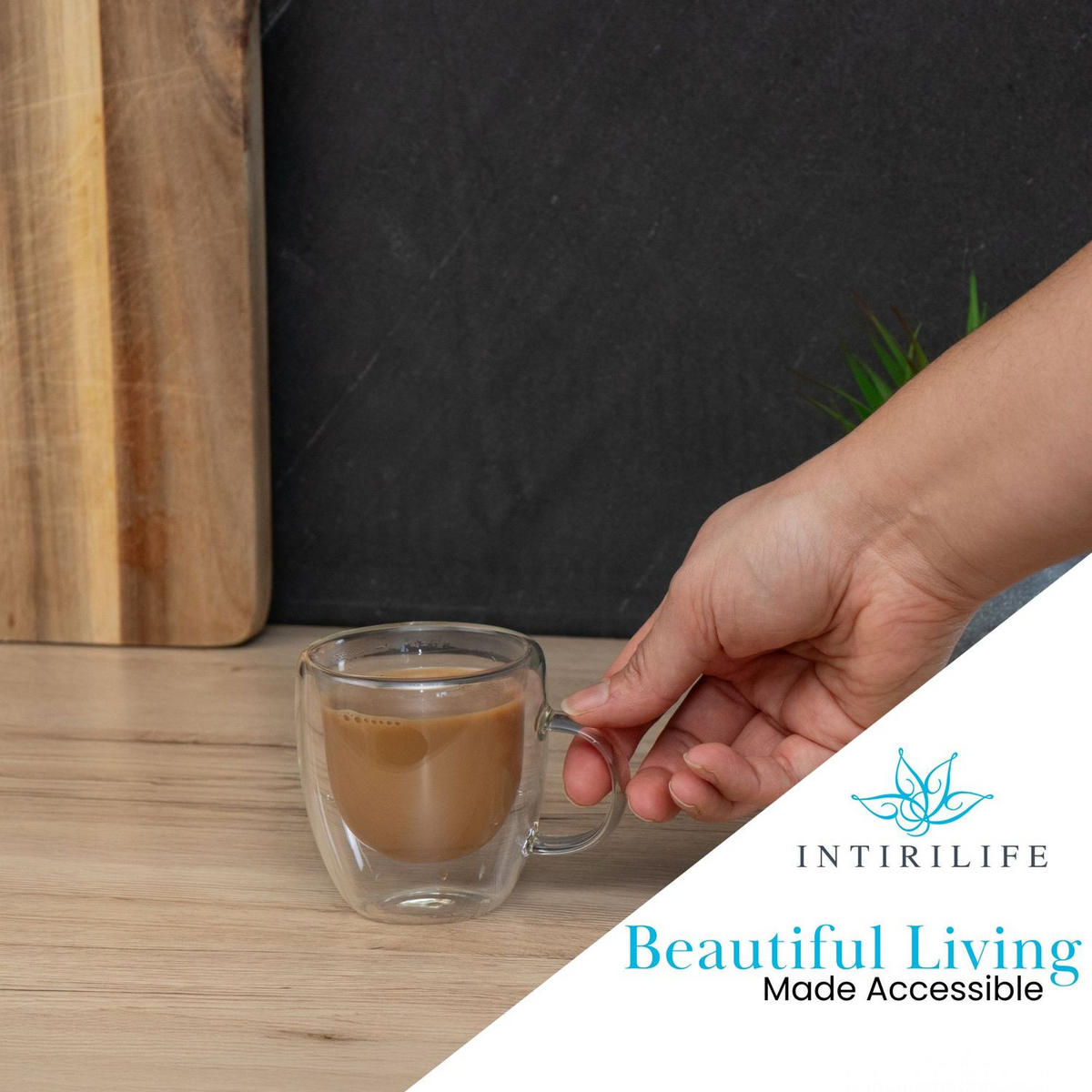 KAFFEEGLAS 150 ml (4er-Set) - Transparent, Glas - Intirilife