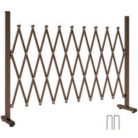 GARTENZAUN Dunkelbraun 250.0/31.0/103.0 cm - Dunkelbraun, Metall (31/103cm)