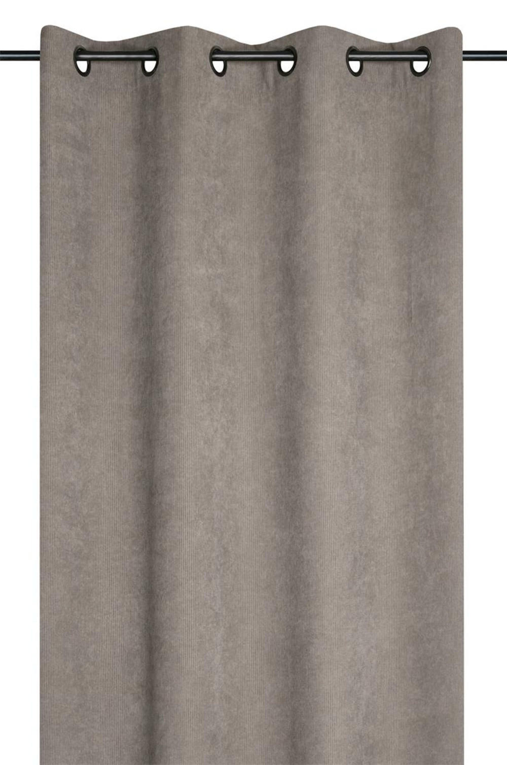 VORHANG Samt Dandy 140/260 cm - Taupe, Textil (140/260cm)