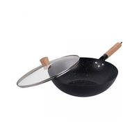 WOK Schwarz 53.5/30/9 cm KH1984 - Schwarz, Metall (30cm) - Kinghoff 