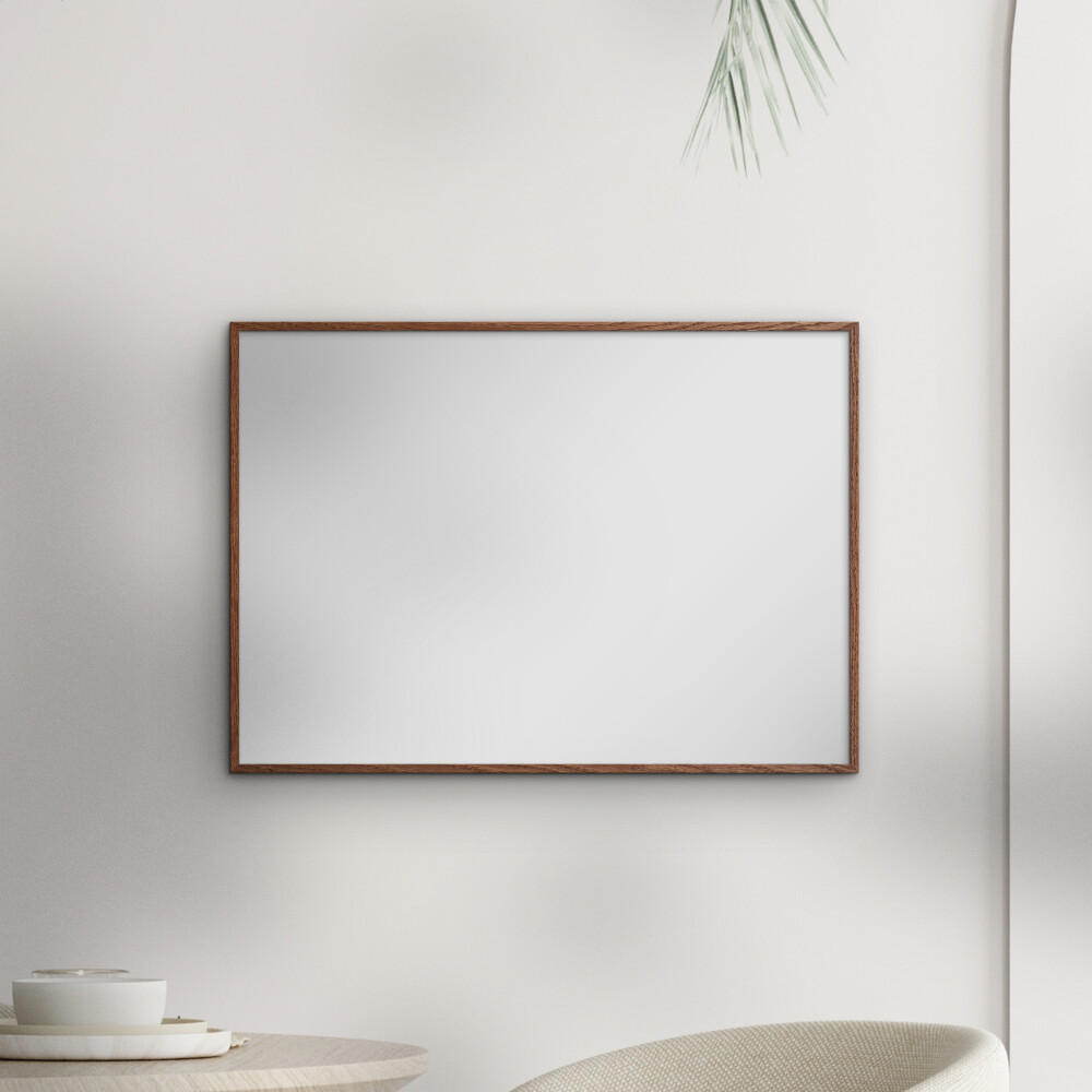 SPIEGEL - Dunkles Eichenholz - Eichefarben, Holz/Papier (29.7/42/2cm) - Poster&Frame