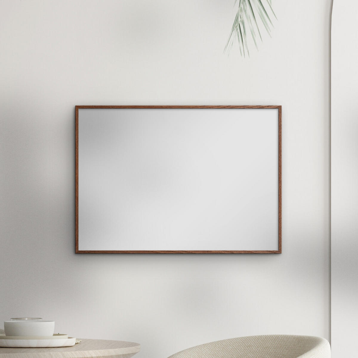 SPIEGEL - Dunkles Eichenholz - Eichefarben, Holz/Papier (29.7/42/2cm) - Poster&Frame