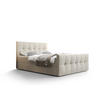 BOXBETT MANHATTAN mit Matratze H3, Bonell und Topper 180x200 Monolith 02 - Creme, Holz/Textil (180/200cm) - Bedante