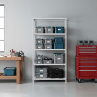 SCHRAUBREGAL PANDA TALL | HxBxT 200x110x30cm | 5 Fachböden | Fachlast 75kg | Weiß - Weiß, Metall (110/200/30cm) - PROREGAL