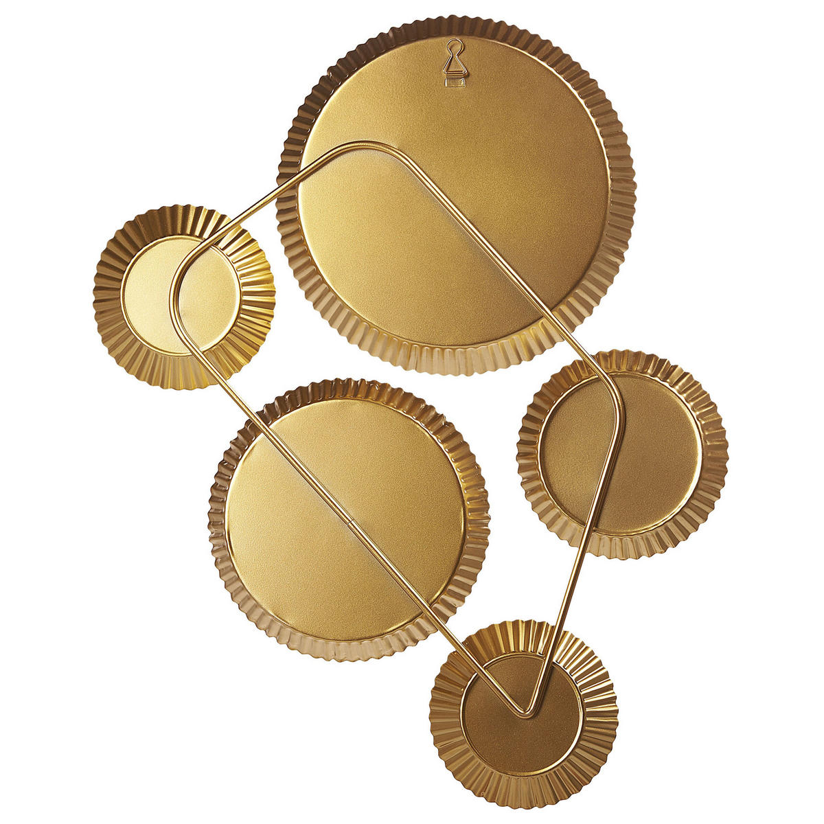 WANDSPIEGEL 55/36 cm 5-teilig Wattrelos - Goldfarben, Metall (36/55/5cm) - Beliani