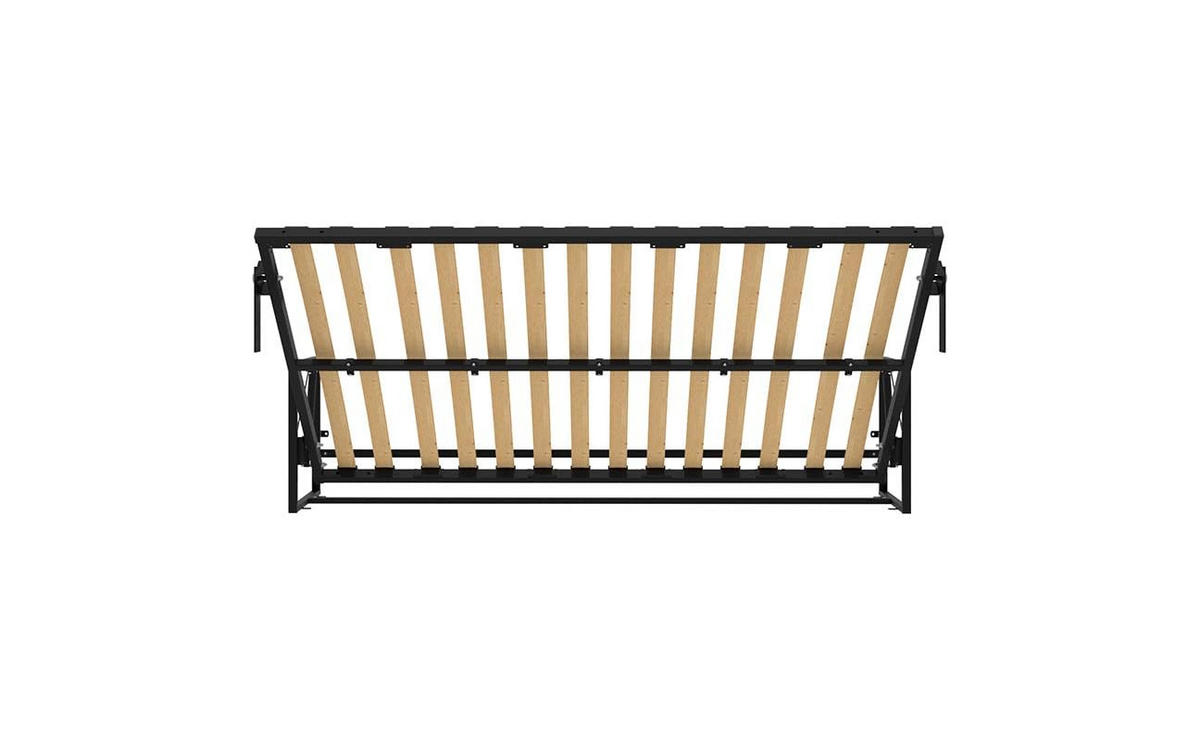 WANDBETT Morphy Classik Modulares SizeFlex- und TypeFlex-System - 200x120 Horizontal - Schwarz, Holz (200/120cm) - WallBedKing