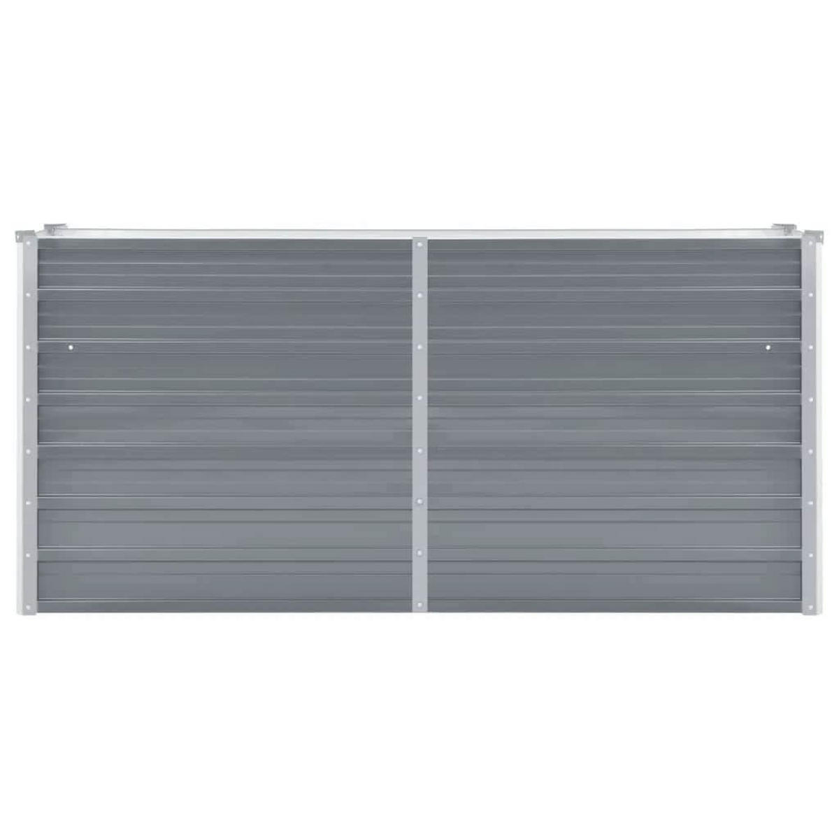 HOCHBEET 160/40/77 cm, aus Verzinkter Stahl, Grau - Grau, Metall (40/77/160cm) - vidaXL