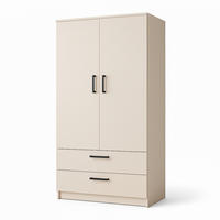 DREHTÜRENSCHRANK Tamara 90 cm, mit Schubladen, 2-türig, kaschmir - Kaschmir, Kunststoff (180/180/90cm) - Margaret Hadas24