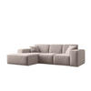ECKSOFA L-Form Siena Stoff Maloy Dunkelbeige Links - Cappuccino, Holz (165/266cm) - Kaiser Möbel