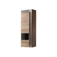 HÄNGEVITRINE Akazie 48x35x142 beige lackiert Amsterdam #112 - Beige, Holz (48/142/35cm) - Massivmoebel24