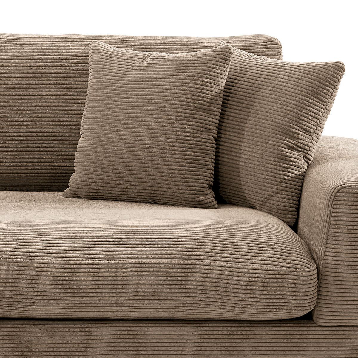 3-SITZER SOFA - Taupe, Textil (243/92/103cm) - home24