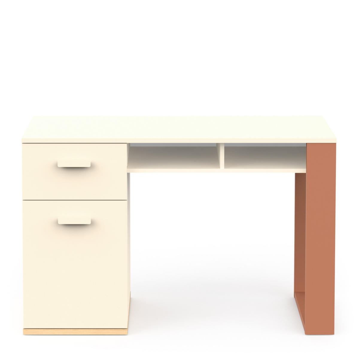 SCHREIBTISCH mit 1 tür, 1 schublade und 2 fächern - camillia 120/59,8/76,5 cm - Beige, Holz (59.8/76.5/120cm) - Demeyere