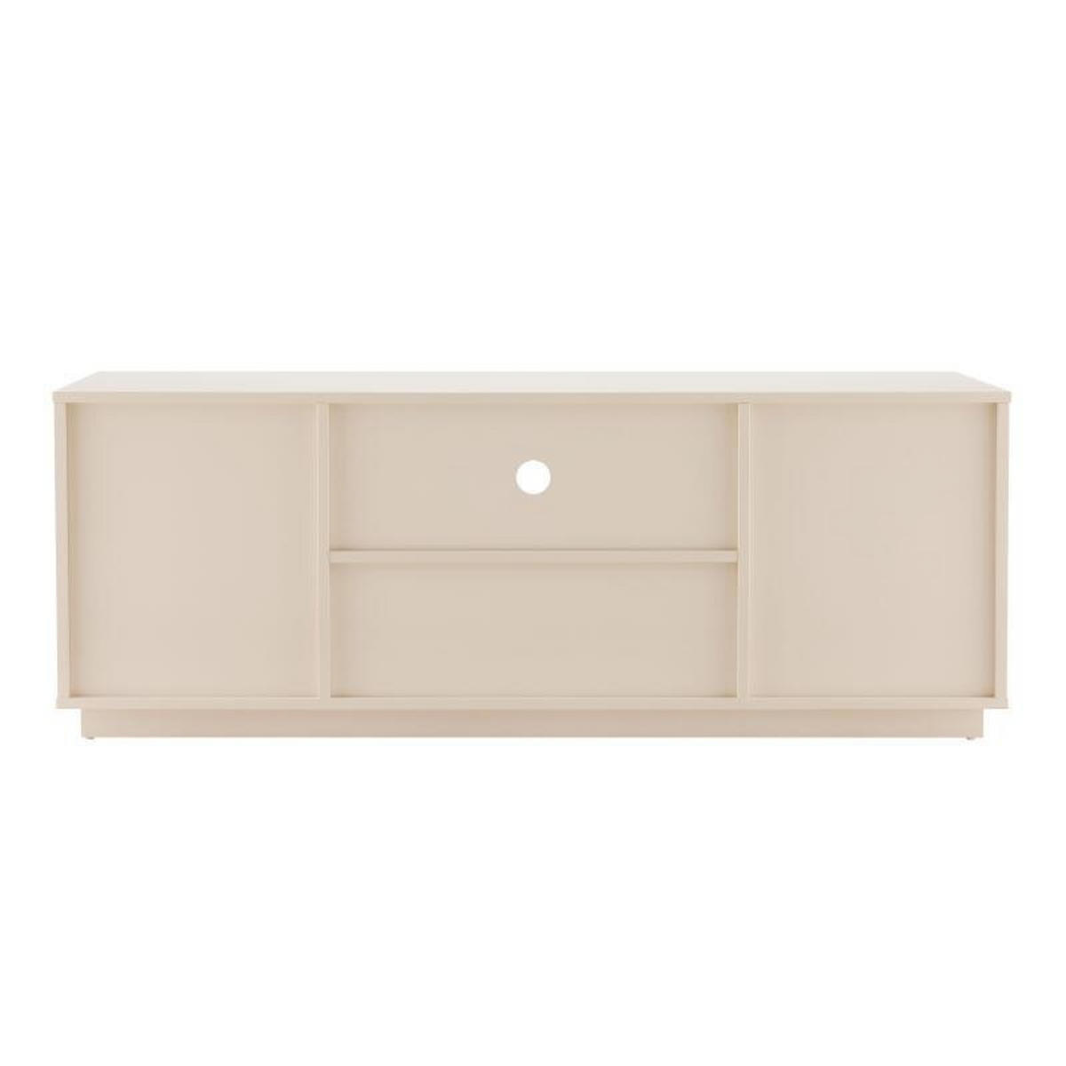 TV-SCHRANK 140 cm, Ekru - Weiß, Holz (40/52/140cm) - Oviala