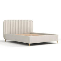POLSTERBETT Noto Beige 120/200 cm im Webstoff - Beige/Naturfarben, Holz/Holzwerkstoff (120/200cm) - Maison de Reve