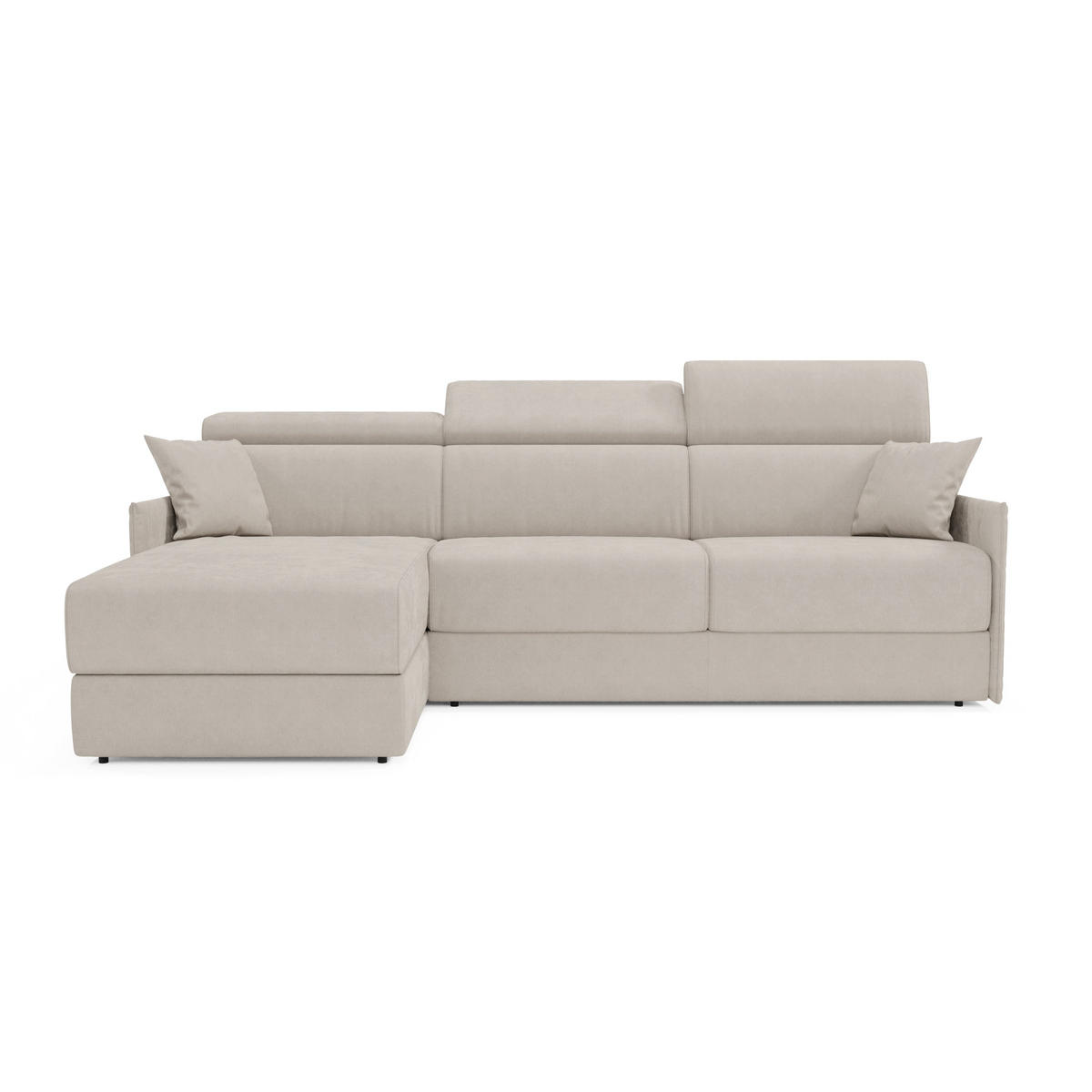 ECKSOFA Miryam - Creme, Metall (232/98cm) - Divani.store