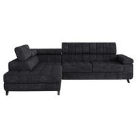 ECKSOFA Nord, Seite: Links - Schwarz, Holz/Textil (264/203cm) - MIRJAN24