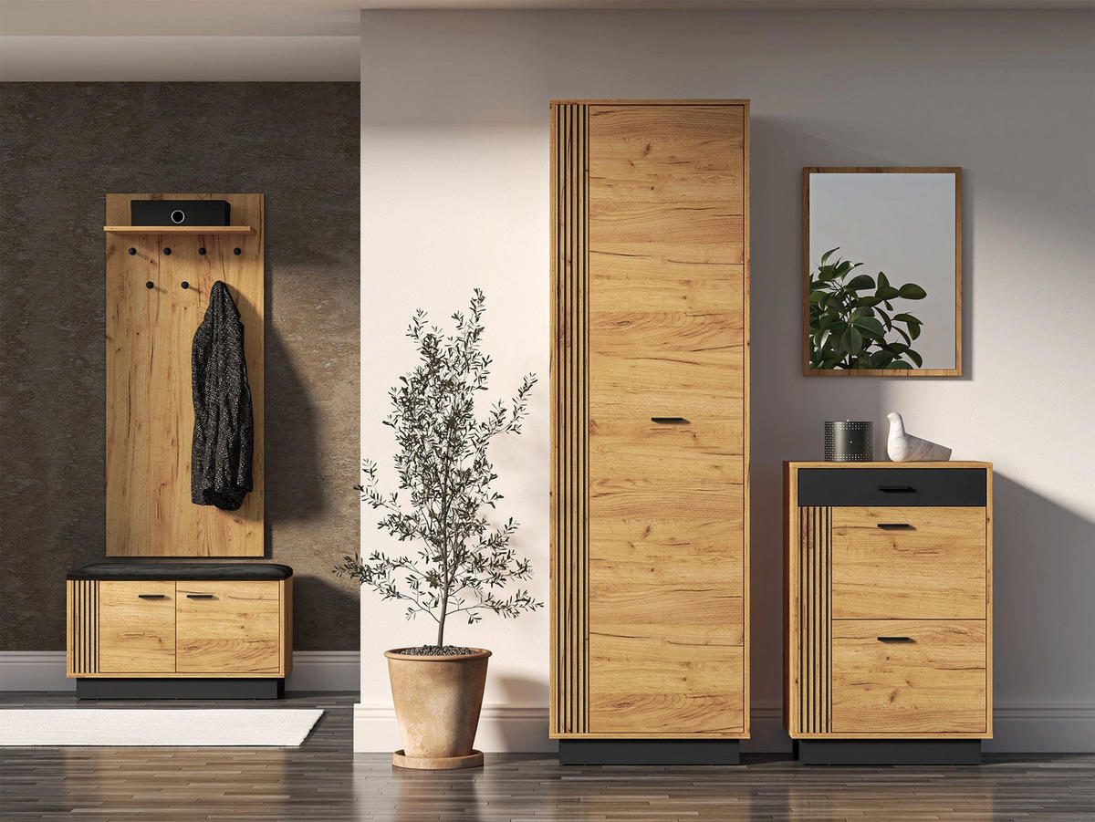 GARDEROBE Vasco Eiche 60 cm - Eichefarben, Holzwerkstoff (60/138/23.7cm) - Homebook