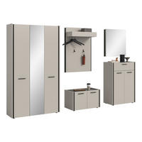 GARDEROBEN-SET Emil Kaschmir 287/40/190 cm - Beige, Holzwerkstoff (287/190/40cm) - Xonox