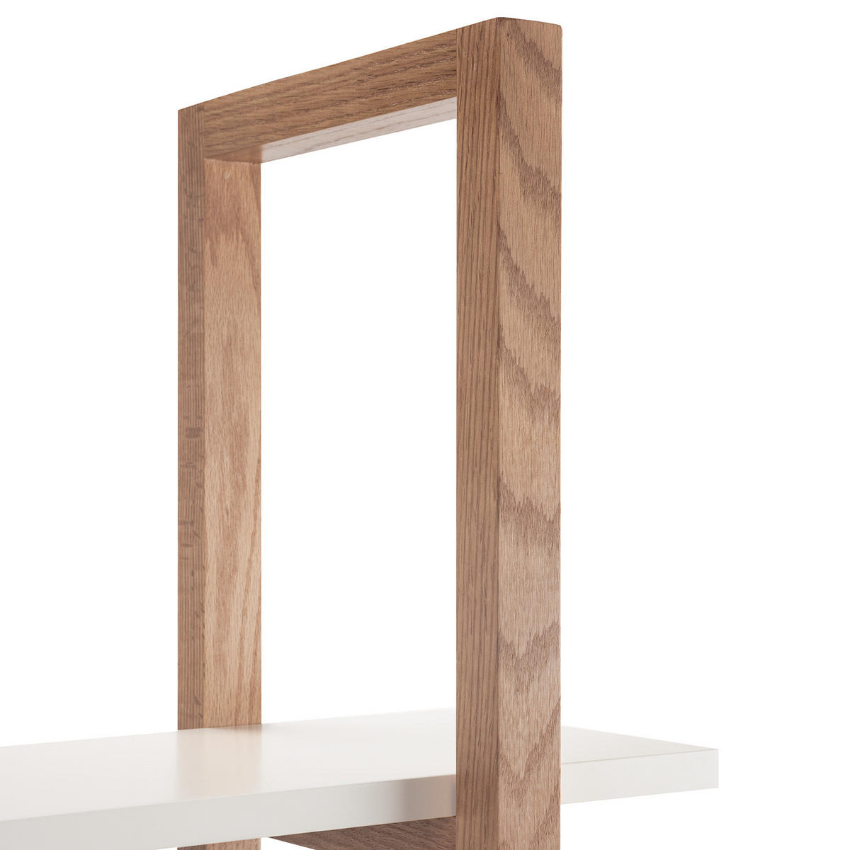 BÜCHERREGAL - Eiche teilmassiv, Weiß / Eiche - Weiß, Holzwerkstoff (110/190/28cm) - home24