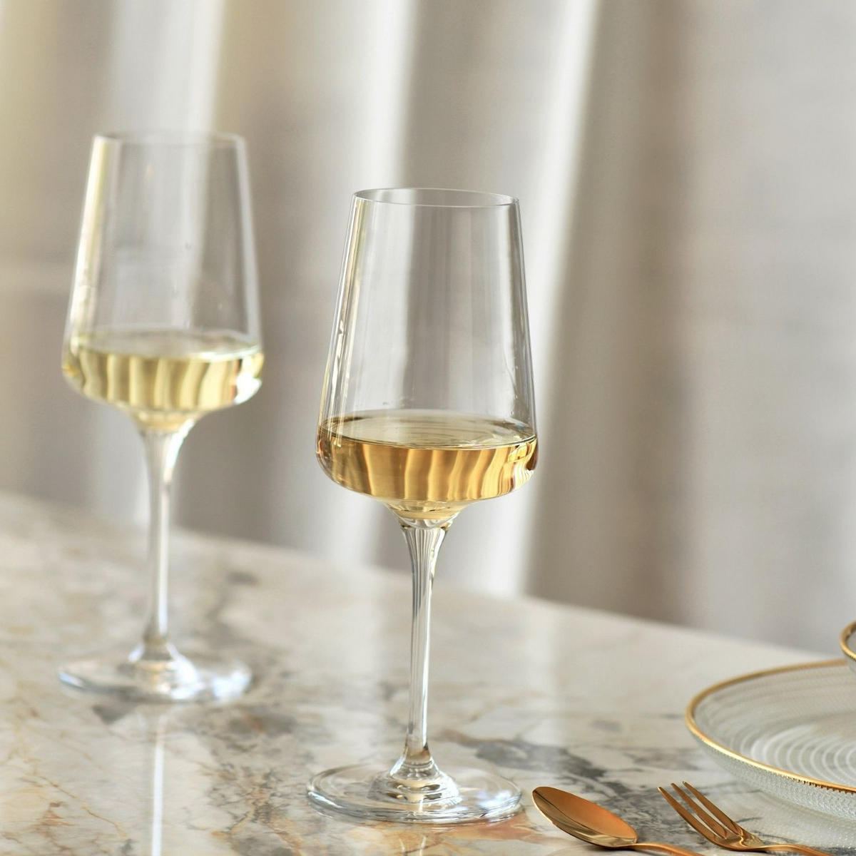 WEISSWEINGLÄSER, 6er-Set, 400 ml - Transparent, Glas (0.46L) - Krosno Glass
