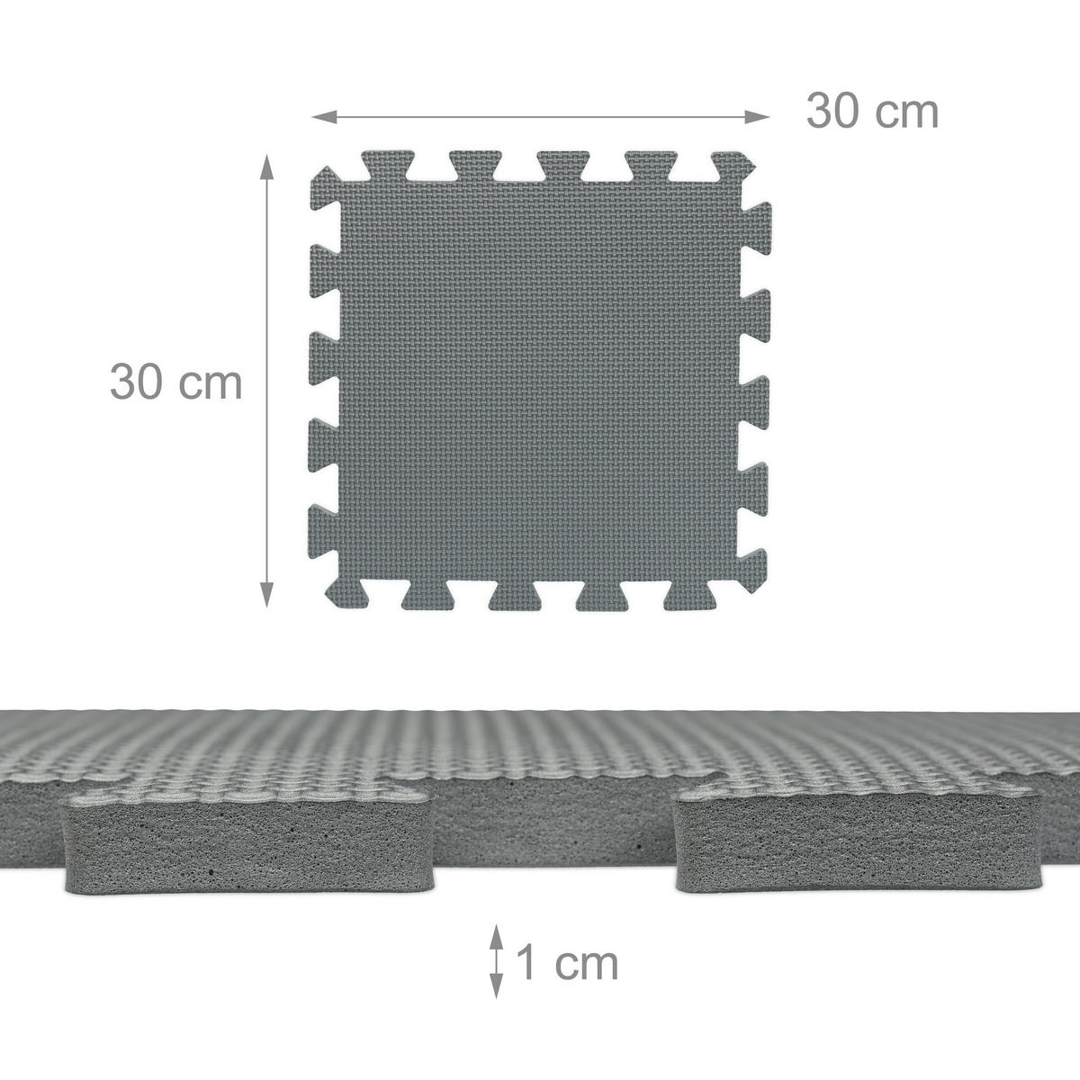 PUZZLEMATTE-SET - Multicolor, Textil (30/30cm) - Relaxdays