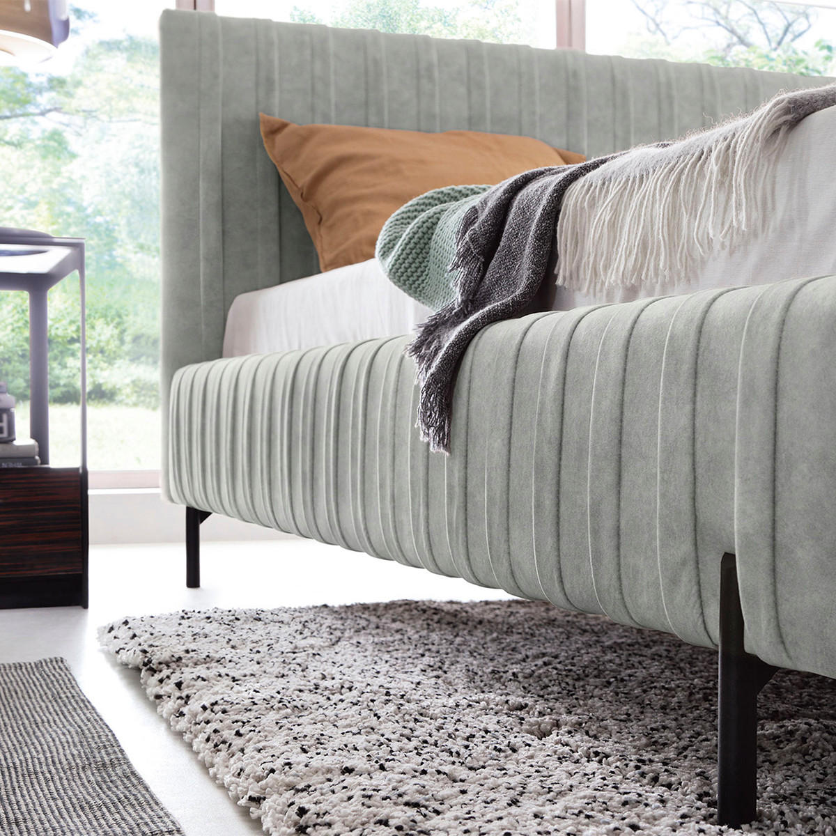 BOXSPRING POSTEĽ 180/200 Ori Šedá - sivá, drevo (180/200cm) - Petits-meubles