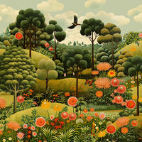 FOTOTAPETE Arley Garden Day - Grün, Papier/Kunststoff (250/400cm) - Graham & Brown