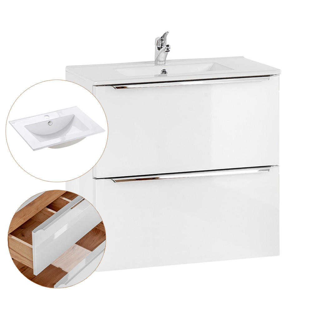 WASCHTISCH Toskana-56 - Weiß, Holzwerkstoff (61/59/46cm) - Lomado