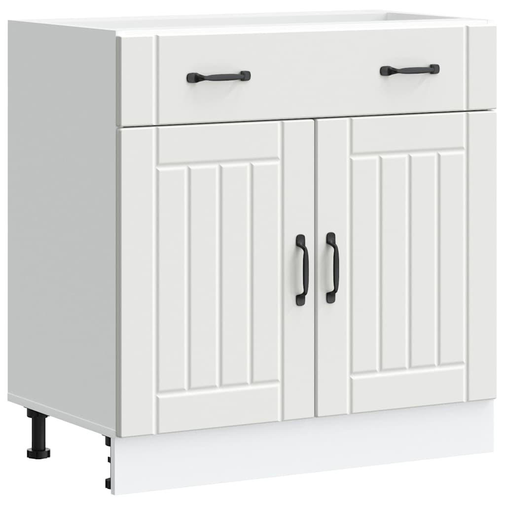 vidaXL Küchenunterschrank Weiß 80x81.5x46 cm