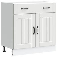 KÜCHENUNTERSCHRANK Lucca mit 2 Türen, 1 Schublade 80/46/81,5 cm aus Holzwerkstoff Weiß - Weiß, Holz (80/81.5/46cm) - vidaXL