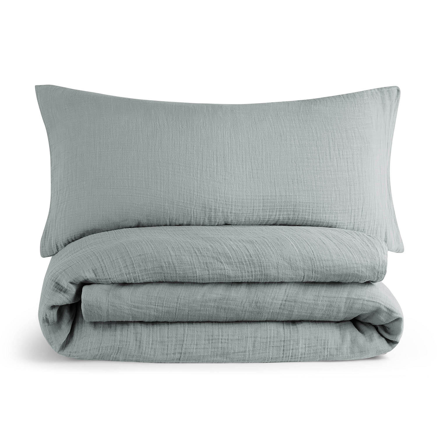 BETTWÄSCHE Musselin, 100% Baumwolle, 135/200 cm & 40/80 cm - Blau, Textil (135/200cm) - Blumtal