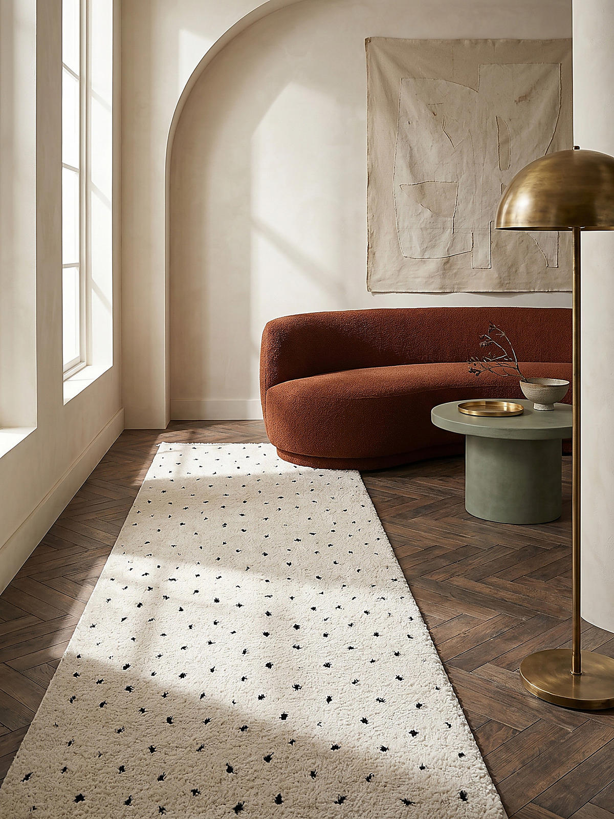 TEPPICHLÄUFER Abstrakt ATRIO Polypropylen Creme 80 x 150 cm - Beige, Textil (80/150cm) - KADIMA DESIGN
