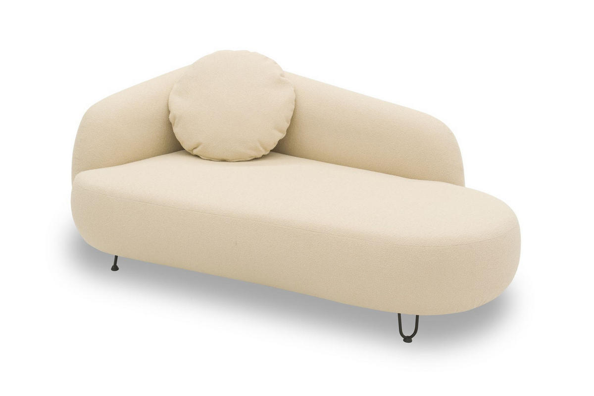 GARTENLOUNGE-SOFA 2-Sitzer Rechts Bratomila 177x79x105 Bezug in beige - Beige, Kunststoff (177/79/105cm) - 58aufmkessel