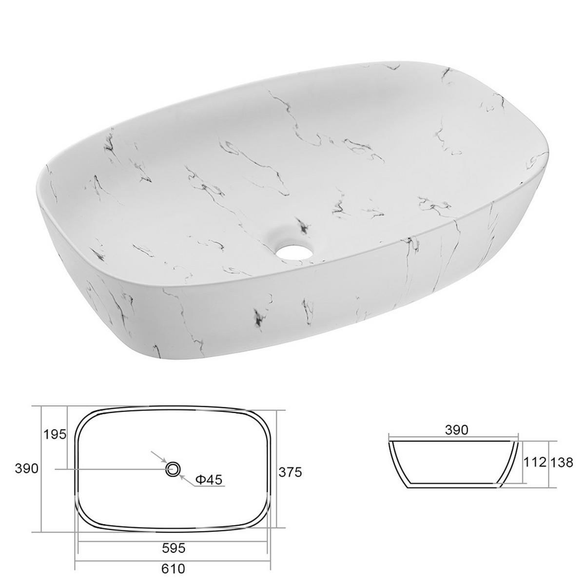 WASCHTISCH Adelaide-56 - Weiß, Holzwerkstoff (81/73/47cm) - Lomado