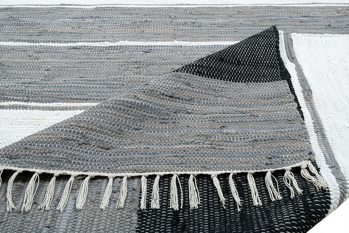 FLECKERLTEPPICH Happy Design 90x160 cm - Schwarz, Textil (90/160cm) - THEKO