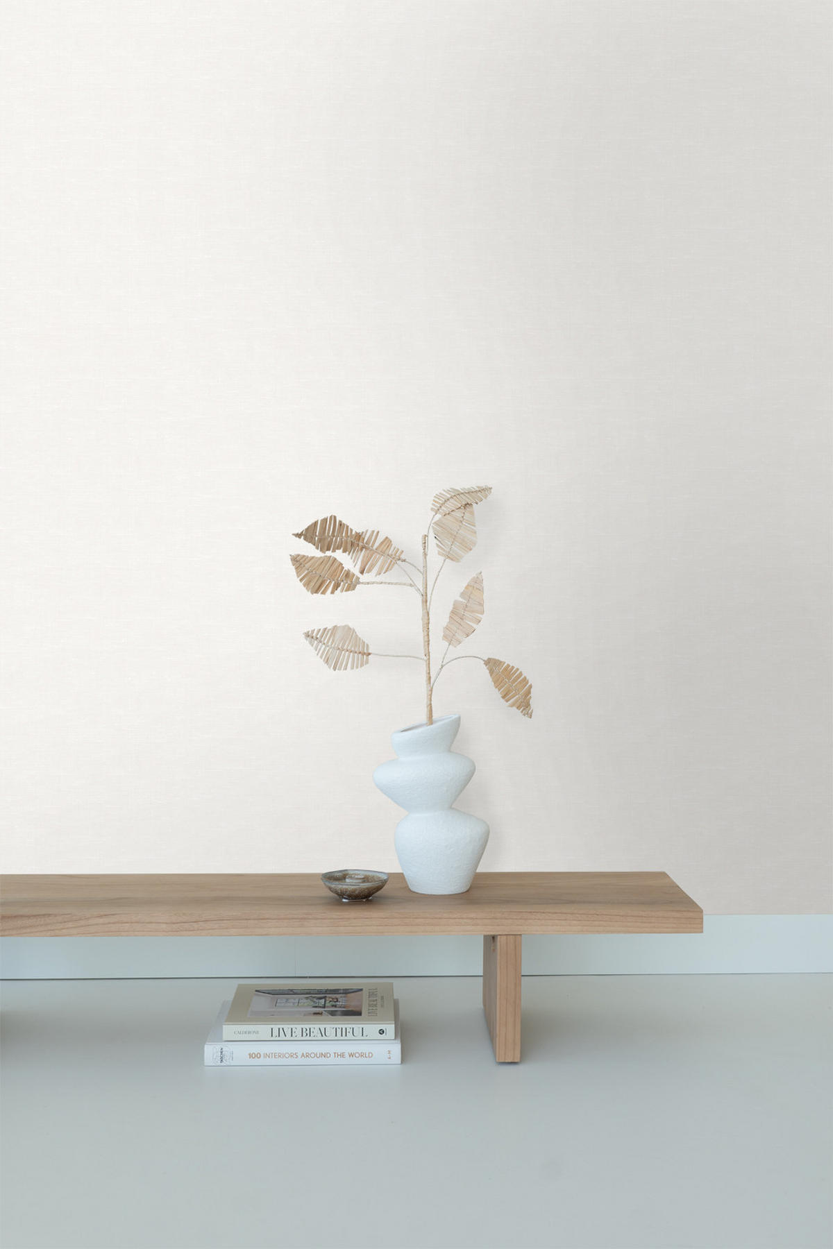 TAPETE Leinen-Optik 53 cm x 10.05 m - Weiß, Papier (53/1000cm) - ESTAhome