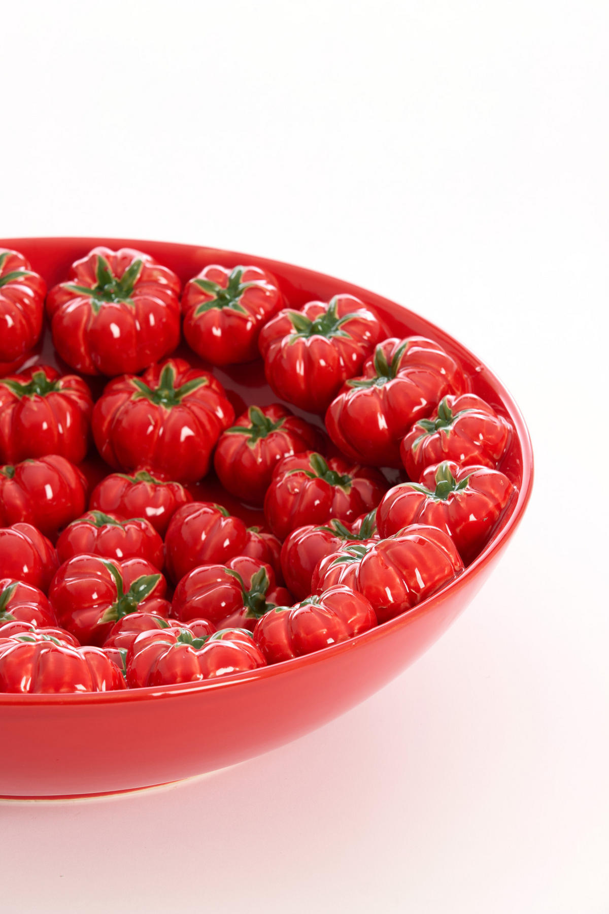 SCHALE Tamina Rot Ø43/12 cm - Rot, Keramik (43/12cm) - Light & Living