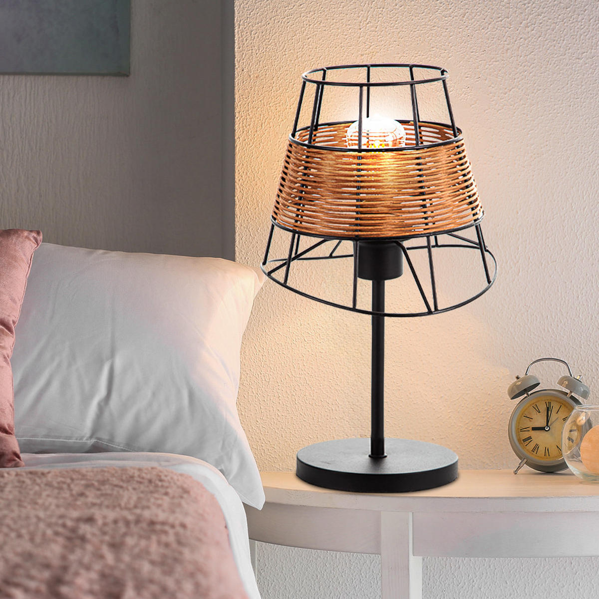 TISCHLEUCHTE ESRA Metall Braun - Braun, Metall (20/20/35cm) - Nowa