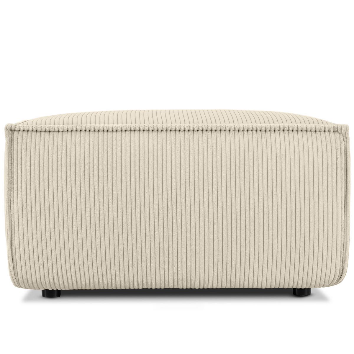 SITZPOUF NAPI gefederte Sitzfläche, creme - Creme/Schwarz, Textil (83/45/83cm) - KONSIMO®