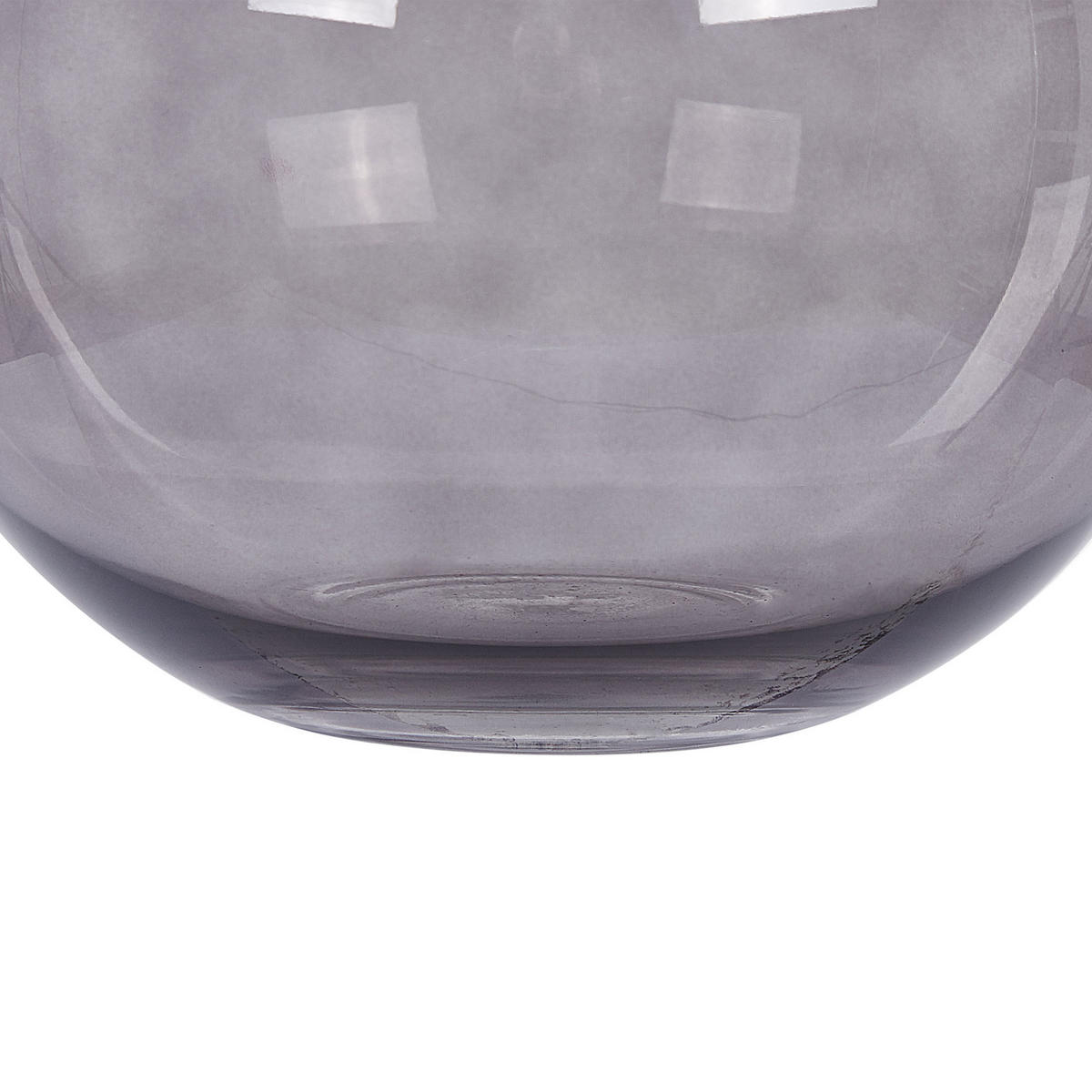 BLUMENVASE Glas grau Polydrosos - Grau, Glas (22cm) - Beliani