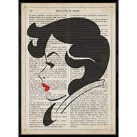 POSTER Kunst Von Frauen Zum Telefon A4 Rahmenlos - Klar, Papier (29.7/5/21cm) - Nacnic