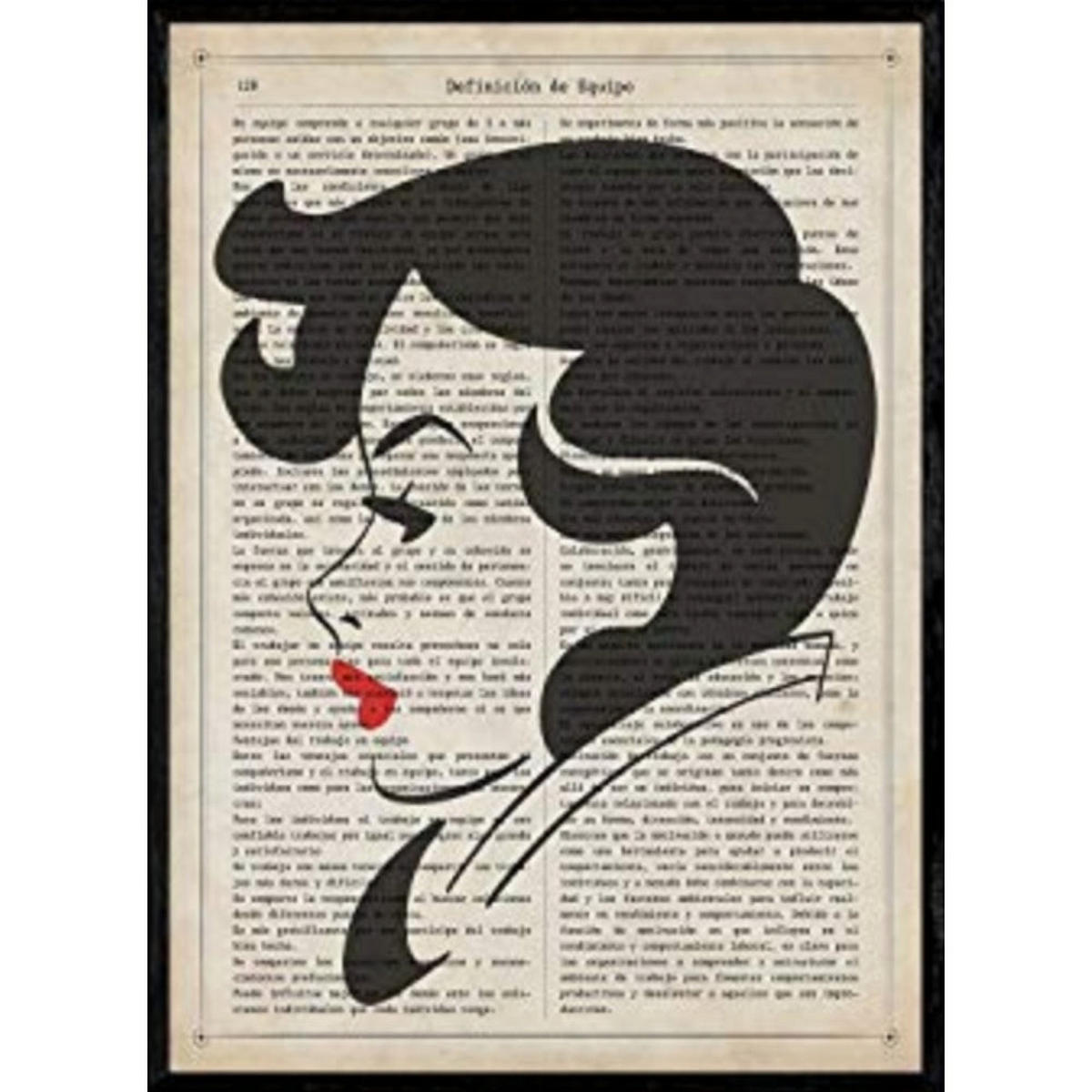 POSTER Kunst Von Frauen Zum Telefon A4 Rahmenlos - Klar, Papier (29.7/5/21cm) - Nacnic