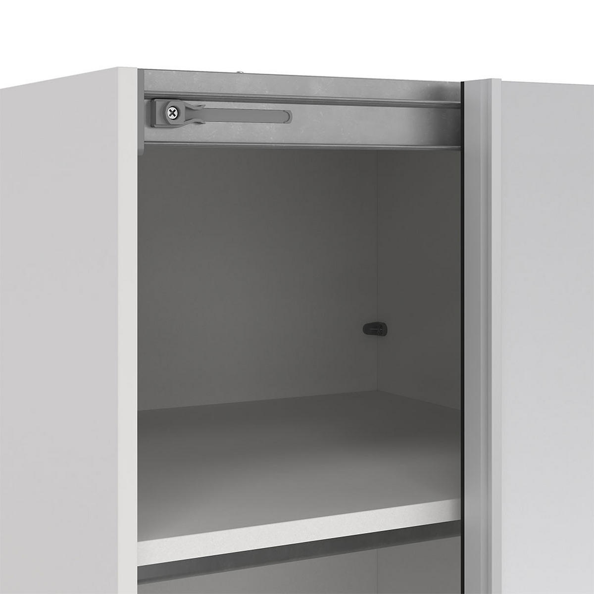 SCHIEBETÜRENSCHRANK, Como, Weiß, Holzwerkstoff, 119 x 67 x 221 cm - Weiß, Holzwerkstoff (119/221/67cm) - ebuy24