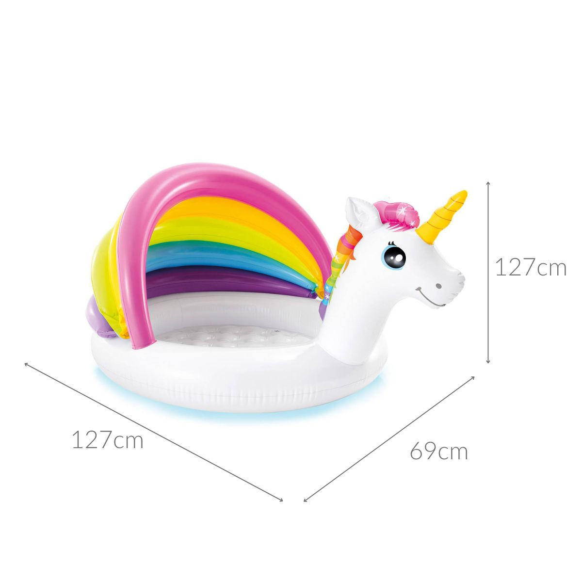 PLANSCHBECKEN Unicorn - Multicolor, Kunststoff (127/69/102cm)