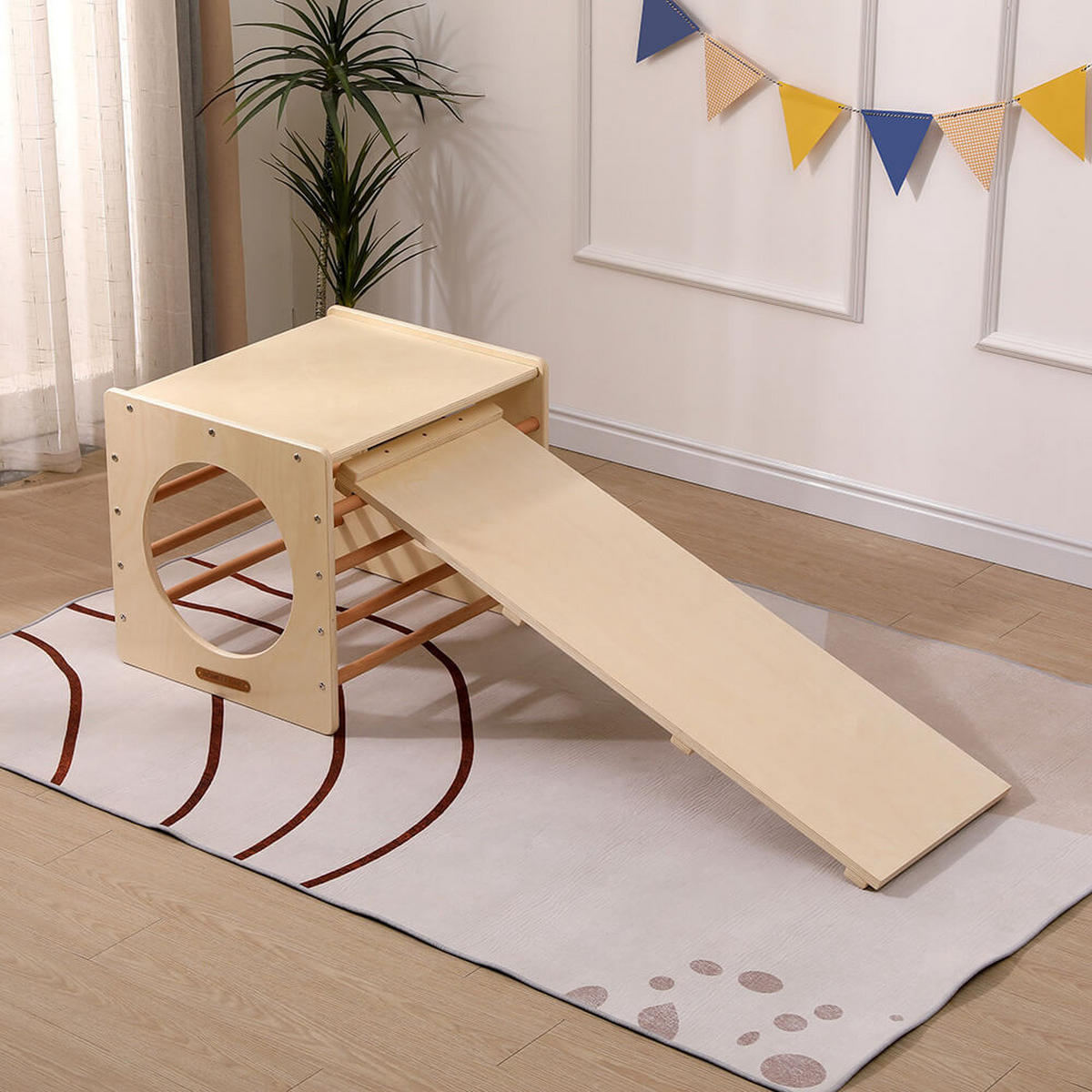 KLETTERWÜRFEL FINN - Naturfarben, Holz (52/60/52cm) - Home Deluxe