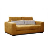 SOFA OLI 3-Sitzer, safran - Gelb, Holz/Textil (208/91/108cm) - Courtois Laville