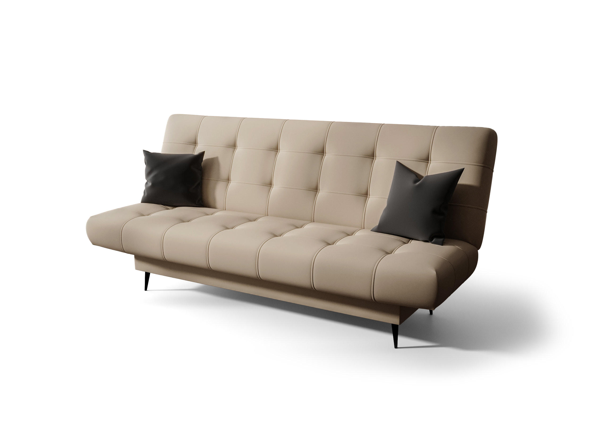 SCHLAFSOFA KONGO 05, Sofa mit Schlaffunktion, Farbe: Beige, Velourstoff - Beige, Textil (200/97/97cm) - O-Sofa
