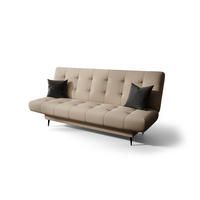 SCHLAFSOFA KONGO 05, Sofa mit Schlaffunktion, Farbe: Beige, Velourstoff - Beige, Textil (200/97/97cm) - O-Sofa